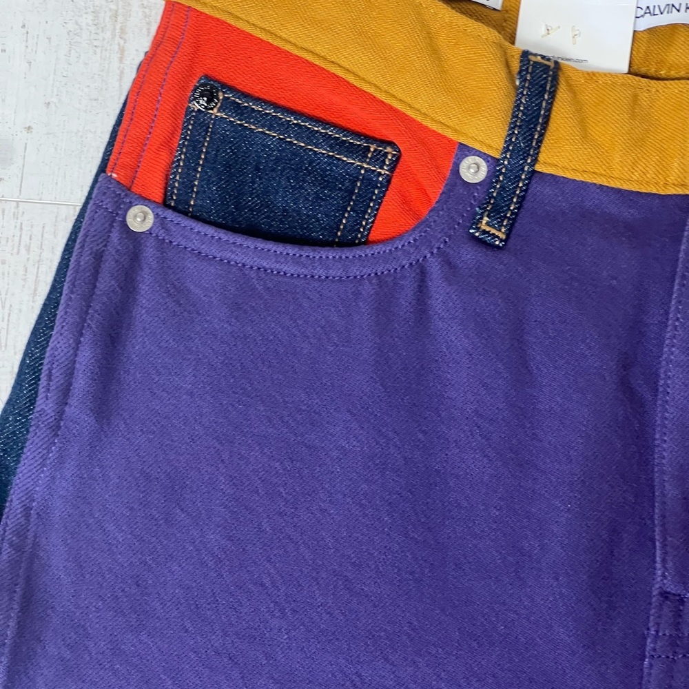 Calvin Klein Color Block High Rise Jeans - Picture 4 of 9